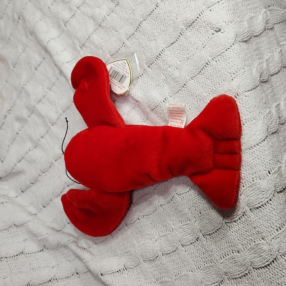 🕸Vintage Ty Beanie Baby Original Pincher The Lobster 1993 P.V.C. Pellets - Picture 5 of 12
